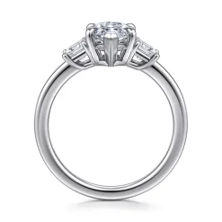 Sale Gabriel & Co. Stephi - 14K White Gold Marquise Shape Three Stone Diamond Engagement Ring
