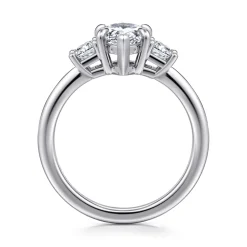 Clearance Gabriel & Co. Stephi - 14K White Gold Pear Shape Three Stone Diamond Engagement Ring