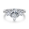Online Gabriel & Co. Stephi - 14K White Gold Pear Shape Three Stone Diamond Engagement Ring