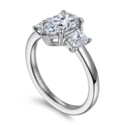 Online Gabriel & Co. Stephi - 14K White Gold Pear Shape Three Stone Diamond Engagement Ring