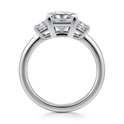 Online Gabriel & Co. Stephi - 14K White Gold Princess Cut Three Stone Diamond Engagement Ring