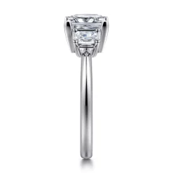 Online Gabriel & Co. Stephi - 14K White Gold Princess Cut Three Stone Diamond Engagement Ring