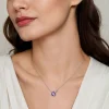 Hot Gabriel & Co. 925 Sterling Silver Amethyst and Diamond Pendant Necklace