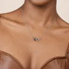Outlet Gabriel & Co. 925 Sterling Silver and Black Spinel Interlocking Links Necklace