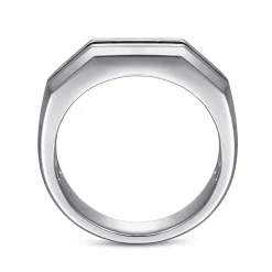 Outlet Gabriel & Co. 925 Sterling Silver and Black Spinel Band