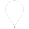 Clearance Gabriel & Co. 925 Sterling Silver and Diamond Double Heart Pendant Necklace