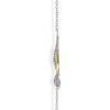 Sale Gabriel & Co. 925 Sterling Silver and 14K Yellow Gold Bujukan Bypass Necklace