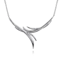 Sale Gabriel & Co. 925 Sterling Silver and 14K Yellow Gold Bujukan Bypass Necklace