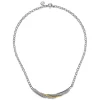 Gabriel & Co. 925 Sterling Silver and 14K Yellow Gold Bujukan Multiple Row Bar Necklace