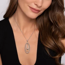 Clearance Gabriel & Co. 925 Sterling Silver and 14K Yellow Gold Bujukan Rope Circle Pendant Necklace