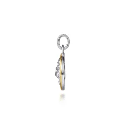 Best Gabriel & Co. 925 Sterling Silver and 14K Yellow Gold Lion Pendant