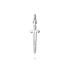 Best Gabriel & Co. 925 Sterling Silver and 14K Yellow Gold Garnet Dagger Pendant With Enamel