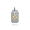 Clearance Gabriel & Co. 925 Sterling Silver and 14K Yellow Gold Dog Tag With Star of David Pendant
