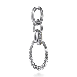 Online Gabriel & Co. 925 Sterling Silver and 14K Yellow Gold Bujukan White Sapphire Link Drop Earrings