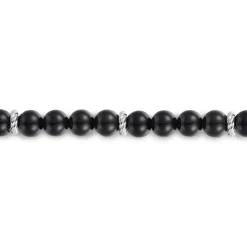 Sale Gabriel & Co. 925 Sterling Silver and 6mm Black Onyx Beaded Bracelet