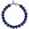 Discount Gabriel & Co. Sterling Silver and 8mm Lapis Beaded Bracelet