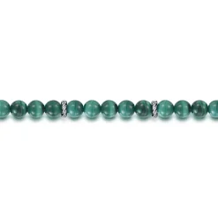 Online Gabriel & Co. Sterling Silver and 6mm Malachite Beaded Bracelet