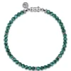 Online Gabriel & Co. 925 Sterling Silver and 4mm Malachite Beaded Bracelet