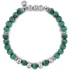 Clearance Gabriel & Co. 925 Sterling Silver and 6mm Malachite Beaded Bracelet