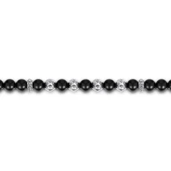 Online Gabriel & Co. 925 Sterling Silver and 6mm Onyx Beaded Bracelet