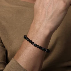 Sale Gabriel & Co. Sterling Silver and 6mm Onyx Beaded Bracelet