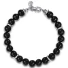 Best Gabriel & Co. Sterling Silver and 8mm Onyx Beaded Bracelet