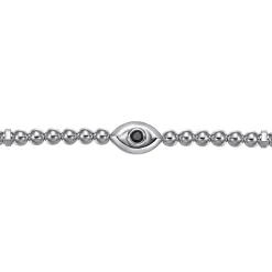 Online Gabriel & Co. 925 Sterling Silver and 4mm Silver Beaded Bracelet with Evil Eye