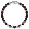 Clearance Gabriel & Co. 925 Sterling Silver and 6mm Tiger Eye Beaded Bracelet