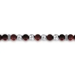 Clearance Gabriel & Co. 925 Sterling Silver and 6mm Tiger Eye Beaded Bracelet