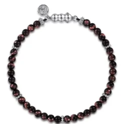 Online Gabriel & Co. 925 Sterling Silver and 4mm Tiger Eye Beaded Bracelet