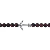 Discount Gabriel & Co. Sterling Silver and 8mm Tiger Eye Beaded Bracelet with Anchor