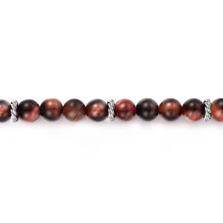 Outlet Gabriel & Co. 925 Sterling Silver and 6mm Tiger Eye Beads Bracelet