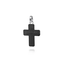 New Gabriel & Co. 925 Sterling Silver and Titanium Cross Pendant
