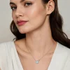 New Gabriel & Co. 925 Sterling Silver Aquamarine and Diamond Pendant Necklace