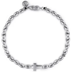 Outlet Gabriel & Co. 925 Sterling Silver Beaded Cross Bracelet