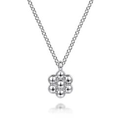 Clearance Gabriel & Co. 925 Sterling Silver Beaded Flower Pendant Necklace