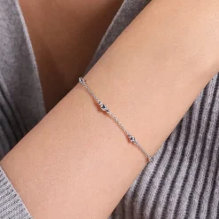 Gabriel & Co. 925 Sterling Silver Beaded Station Bracelet