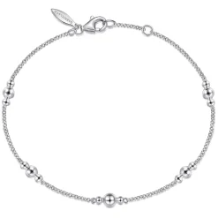 Gabriel & Co. 925 Sterling Silver Beaded Station Bracelet