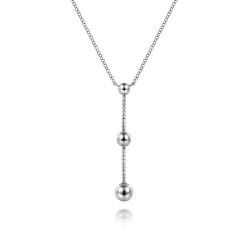 Discount Gabriel & Co. 925 Sterling Silver Beaded Y Knots Necklace
