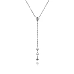 Outlet Gabriel & Co. 925 Sterling Silver Beaded Y Knots Necklace