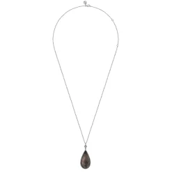 Online Gabriel & Co. 925 Sterling Silver Black Mother of Pear Boublet Bujukan Teardrop Necklace