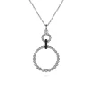 Discount Gabriel & Co. 925 Sterling Silver Black Spinel Bujukan Link Drop Necklace