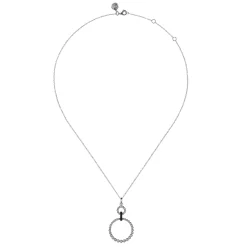 Discount Gabriel & Co. 925 Sterling Silver Black Spinel Bujukan Link Drop Necklace