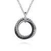 Best Gabriel & Co. 925 Sterling Silver Black Spinel Bujukan Link Pendant Necklace