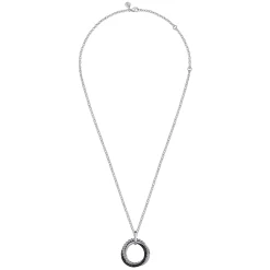 Best Gabriel & Co. 925 Sterling Silver Black Spinel Bujukan Link Pendant Necklace