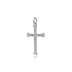 Discount Gabriel & Co. 925 Sterling Silver Black Spinel Cross Pendant