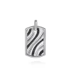 Best Gabriel & Co. 925 Sterling Silver Black Spinel Dog Tag Pendant