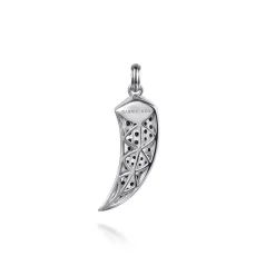 Discount Gabriel & Co. 925 Sterling Silver Black Spinel Horn Pendant