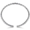 Hot Gabriel & Co. 925 Sterling Silver Black Spinel Open Cuff Angular Cuts Square Bangle