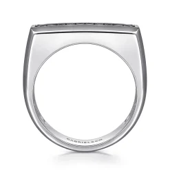 Hot Gabriel & Co. Sterling Silver Black Spinel Mens Ring in High Polish Finish